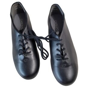 Capezio 443B Black Tap Shoes Tele Tone Taps Lace Up Oxford Mens 4 Womens 6.5
